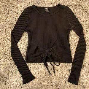NEW Ribbed Crop Longsleeve with Cinch